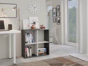 Regał Malax 2x2 ANTRACYT BIAŁY - obrazek 5