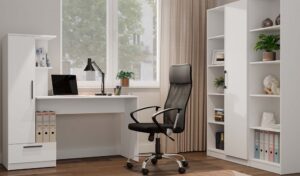 Zestaw Biurko + Regał COSMO BIAŁY - obrazek 3