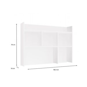 Nadstawka do Biurka 100 cm BIAŁA Regał Na Książki Dokumenty - obrazek 6