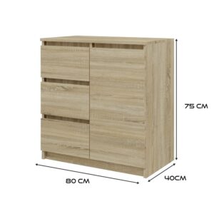 Komoda Malwa 1D3S SONOMA - obrazek 5