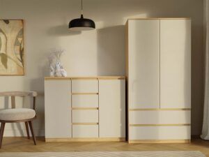 Komoda Malwa 2D4S 120 DĄB ARTISAN KASZMIR BEŻ - obrazek 4