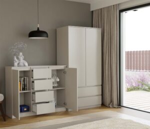 Komoda Malwa 2D4S 120 KASZMIR BEŻ - obrazek 3