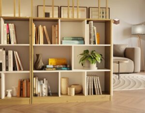 Regał Fiesta 8P DĄB ARTISAN / BIEL - obrazek 3