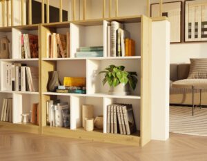 Regał Fiesta 8P DĄB ARTISAN / BIEL - obrazek 5