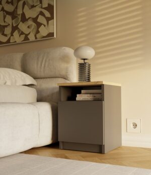 Szafka nocna GALAX 30/1D ANTRACYT ARTISAN - obrazek 3