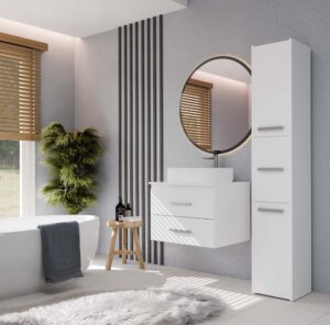 SZAFKA POD UMYWALKĘ NEL 60 ŁAZIENKOWA 2 SZUFLADY BIAŁA - obrazek 5