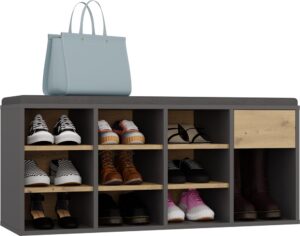 Szafka Na Obuwie Buty Otwarta TALLIN ANTRACYT DĄB ARTISAN Do Przedpokoju - obrazek 1