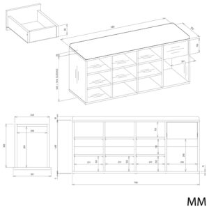 Szafka Na Obuwie Buty Otwarta TALLIN KASZMIR BEŻ Do Przedpokoju - obrazek 6