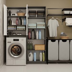 Szafka na pralkę Pola DD ANTRACYT / BIAŁY - obrazek 3