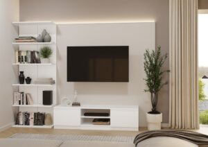 REGAŁ 6P BIAŁY Wysoki 180 Cm 6 Półek Na Książki Segregatory Do Biura Salonu - obrazek 3