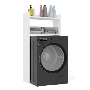 Szafka Łazienkowa NINA NP BIAŁA Na Pralkę Regał Słupek 2 Półki Do Łazienki - obrazek 1