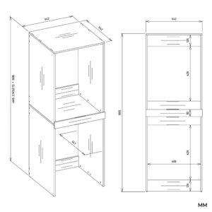 Szafka Łazienkowa na Pralkę i Suszarkę POLA TWIN Regał Słupek DĄB ARTISAN - obrazek 7