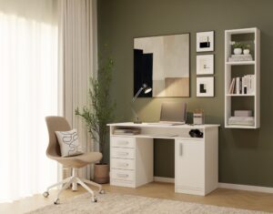 Regał Wiszący COBI 1X3 - Nowoczesna Półka Ścienna 3 Komory Biel Mat - obrazek 2