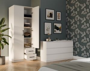 Szafa Romana 80 Z LUSTREM BIAŁY - obrazek 3