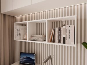 Regał Wiszący COBI 1X3 - Nowoczesna Półka Ścienna 3 Komory Biel Mat - obrazek 4