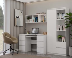 Regał Wiszący COBI 1X3 - Nowoczesna Półka Ścienna 3 Komory Biel Mat - obrazek 5