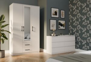 Szafa Romana 120 Z Lustrem BIAŁA - obrazek 2