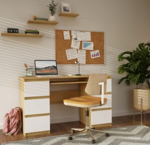 Biurko Kuba KUBA DĄB ARTISAN BIEL - obrazek 4