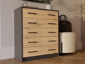 Szafka na obuwie ALEX ANTRACYT ARTISAN Do Przedpokoju - obrazek 5