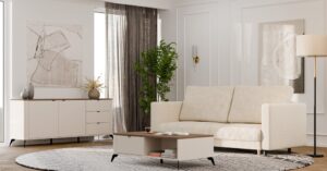 Stolik Kawowy Ława CORDOBA Kaszmir Beż Dąb Castello 2 Szuflady Do Salonu - obrazek 5