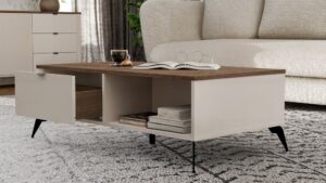 Stolik Kawowy Ława CORDOBA Kaszmir Beż Dąb Castello 2 Szuflady Do Salonu - obrazek 4